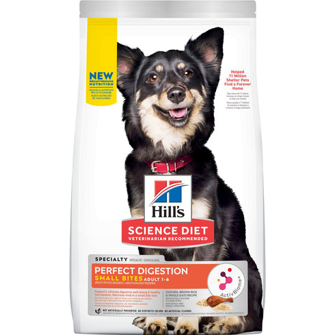Hill's Science Diet Perfect Digestion Small Bites Chicken Brown Rice & Whole Oats Recipe Dog Food 3.5lb - Poudre Pet and Feed Supply